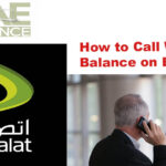 A man in black suit calling on etisalat without balance