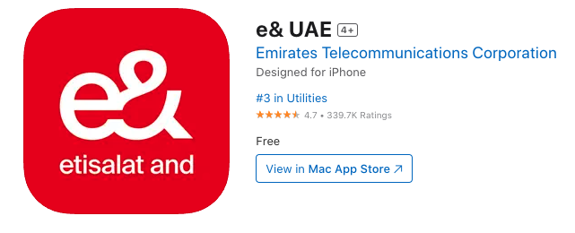 etisalat app in apple store