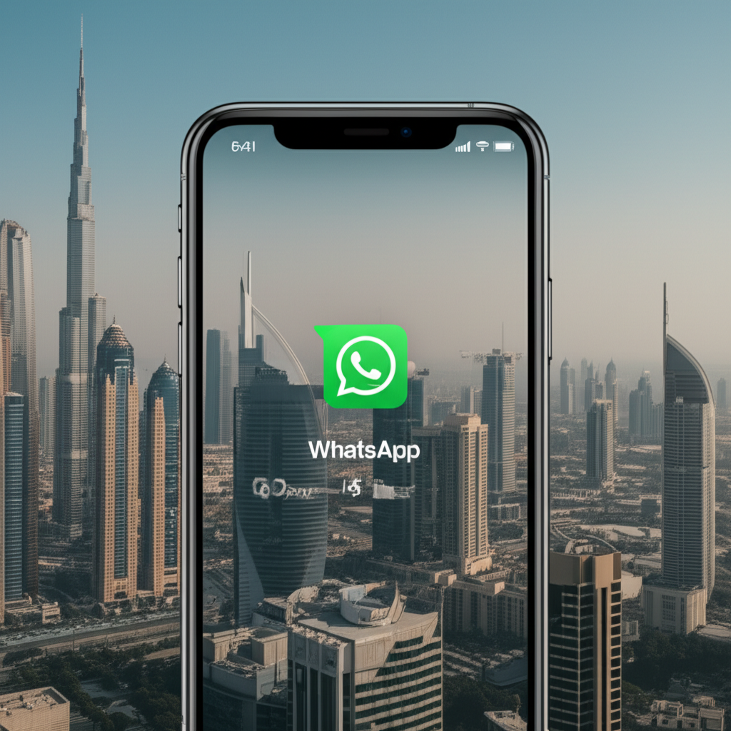 Generate a high-quality, relevant image prompt for an article about: Does WhatsApp Work in Dubai? Pr