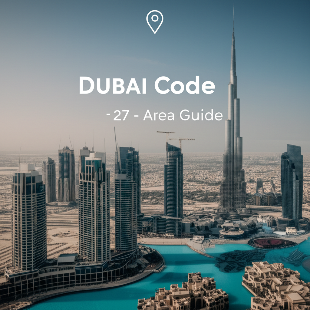 Generate a high-quality, relevant image prompt for an article about: Dubai Area Code: Essential Guid