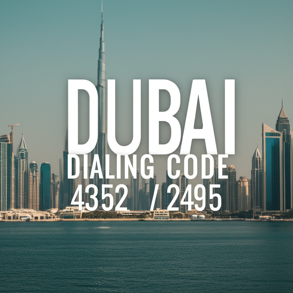 Generate a high-quality, relevant image prompt for an article about: Dubai Dialing Code: Essential G