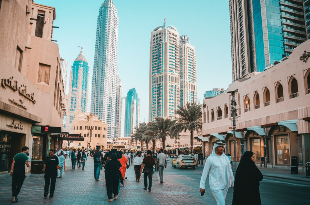Generate a high-quality, relevant image prompt for an article about: What Language Is Spoken in Duba