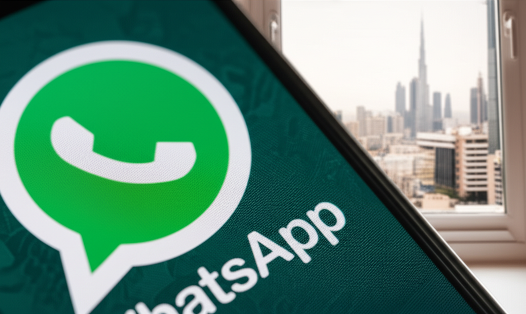 Generate a high-quality, relevant image prompt for an article about: How to Use WhatsApp in Dubai Le