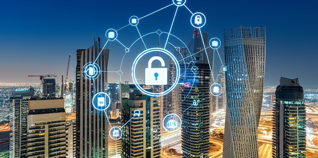 Generate a high-quality, relevant image prompt for an article about: Can You Use VPN in Dubai: Essen