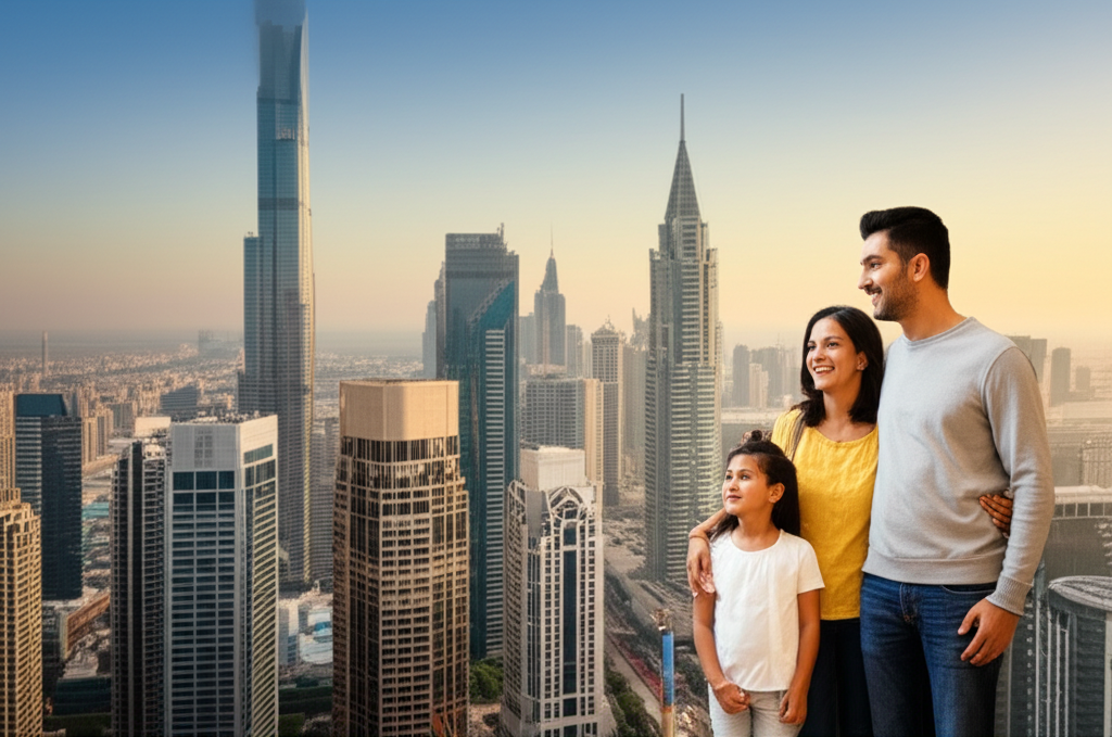 Generate a high-quality, relevant image prompt for an article about: Can Indians Buy Property in Dub