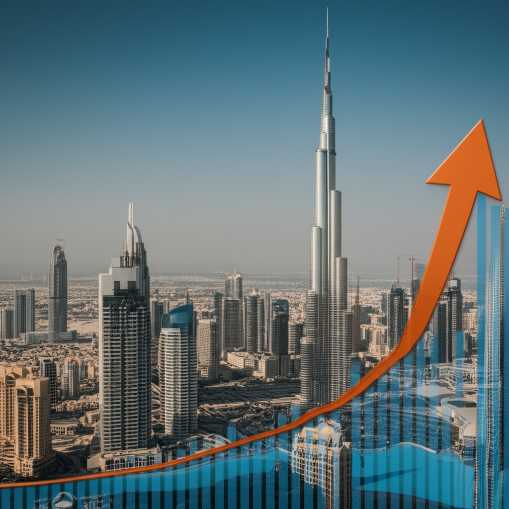 Generate a high-quality, relevant image prompt for an article about: Dubai Stock Market Investment: